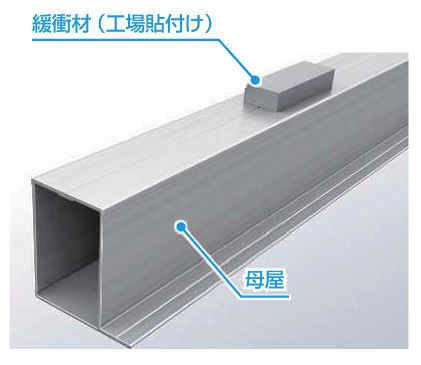 YKKAPカーポート,アリュース600,音鳴りしにくい,緩衝材