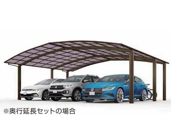 YKKAPカーポート,アリュース600,3台用