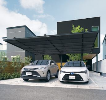 三協アルミ,カーポート,ダブルフェース,ブラックポリカーボネート