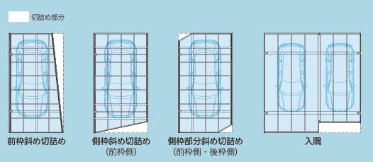 YKKAP,カーポート,エフルージュ,敷地対応,変形地対応