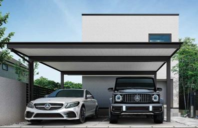 YKKAP,カーポート,ジーポートPro,軒天パネル,見付150mm