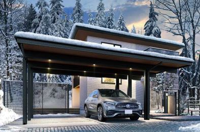 YKKAP,カーポート,ジーポートPro,軒天パネル,見付400mm