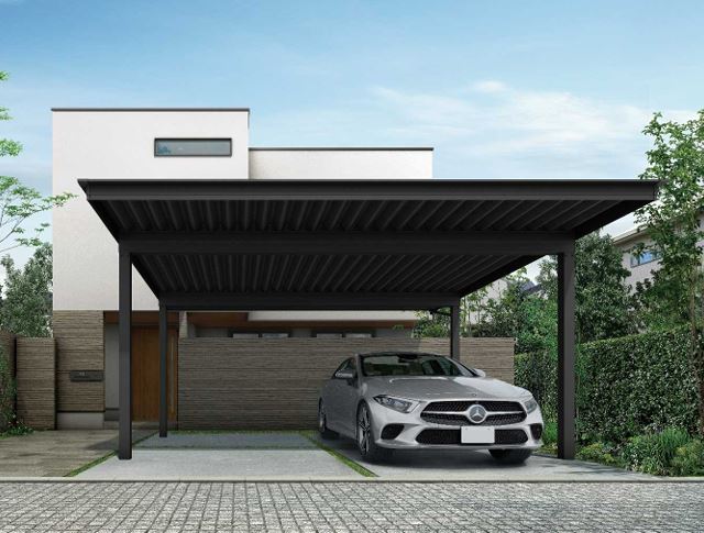 YKKAP,カーポート,ジーポートPro,オールブラックカラー